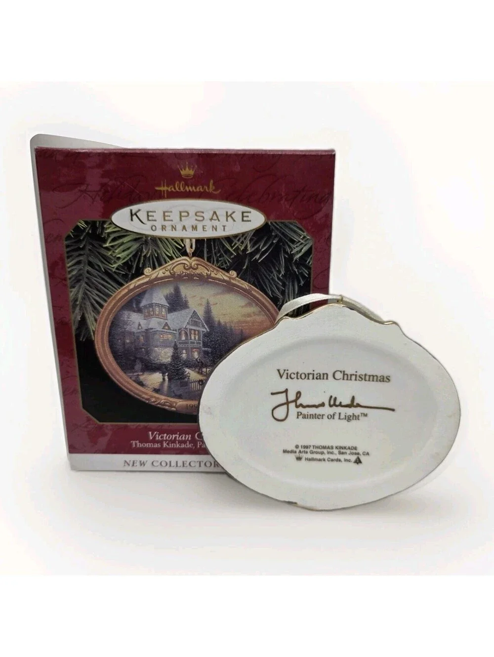 Hallmark Keepsake Thomas Kinkade ornament Victorian Christmas 1997 1st in series
